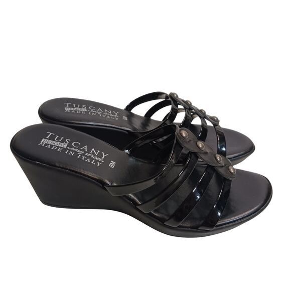 Tuscany Resort by Easy Street Slide On Wedge Sandals NEW Sz 8 - Picture 1 of 12
